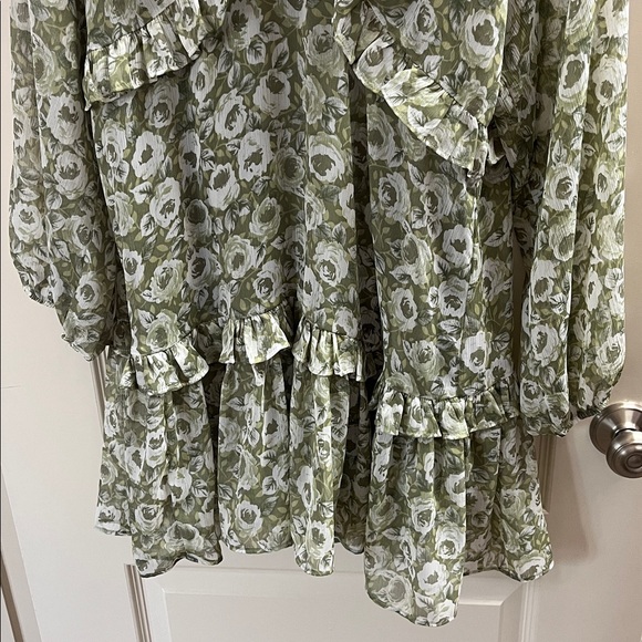 @loverlygrey x Anthropologie Puff-Sleeve Ruffle Mini Dress - Picture 5 of 9